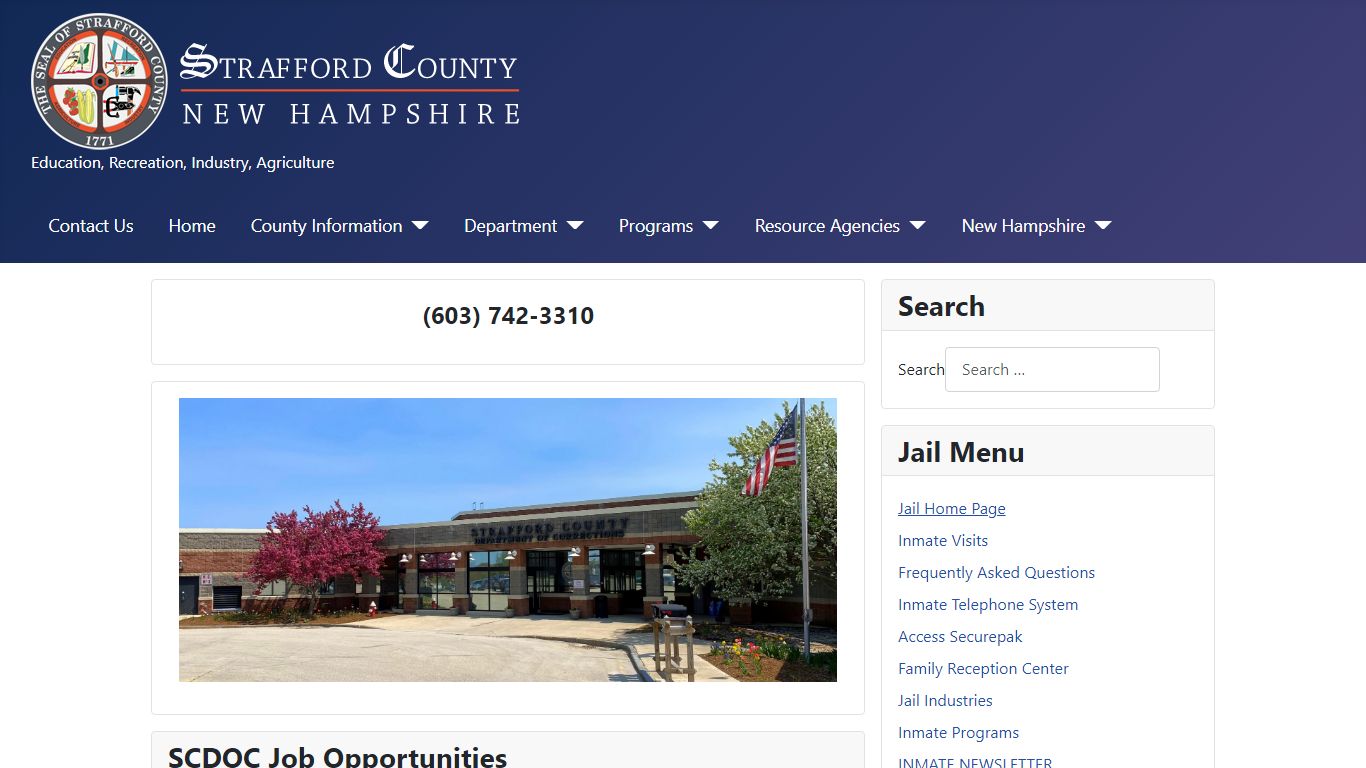 Jail Home Page - co.strafford.nh.us